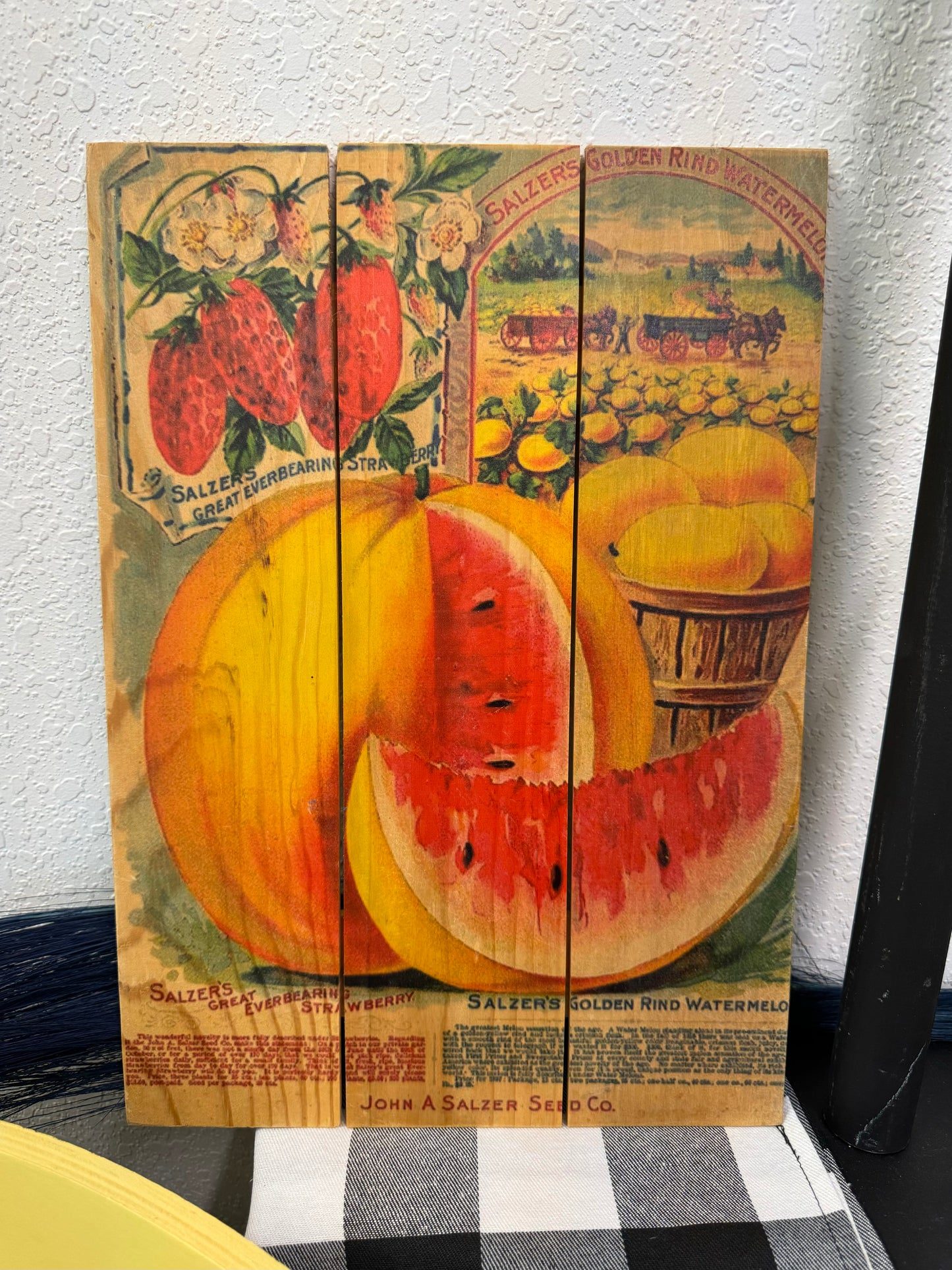 Strawberry/Watermelon Seed Company Wood Sign