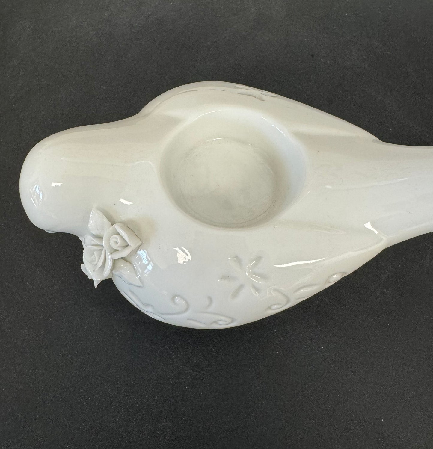 Porcelain Dove Tea Light Holder