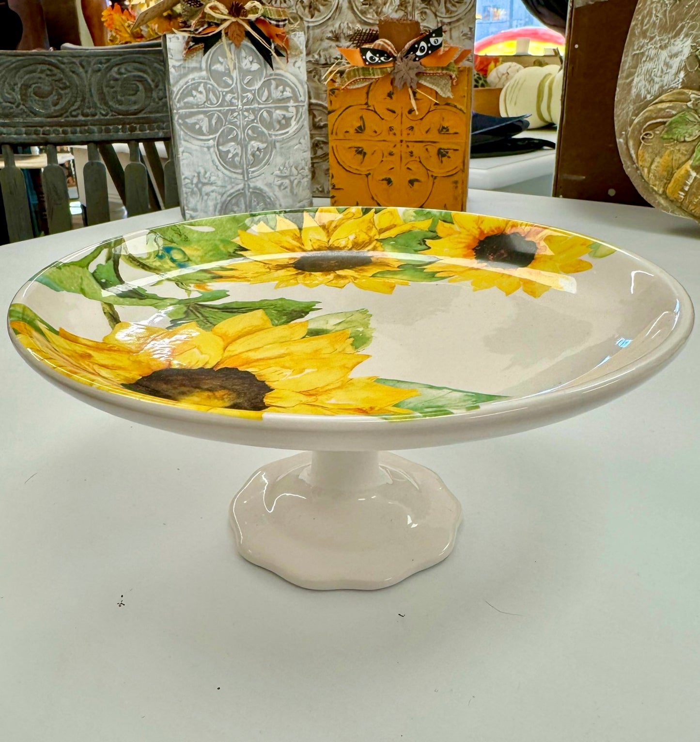 Ceramic Sunflower Riser