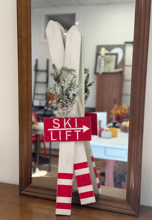 Ski Lift Wood Ski Decor