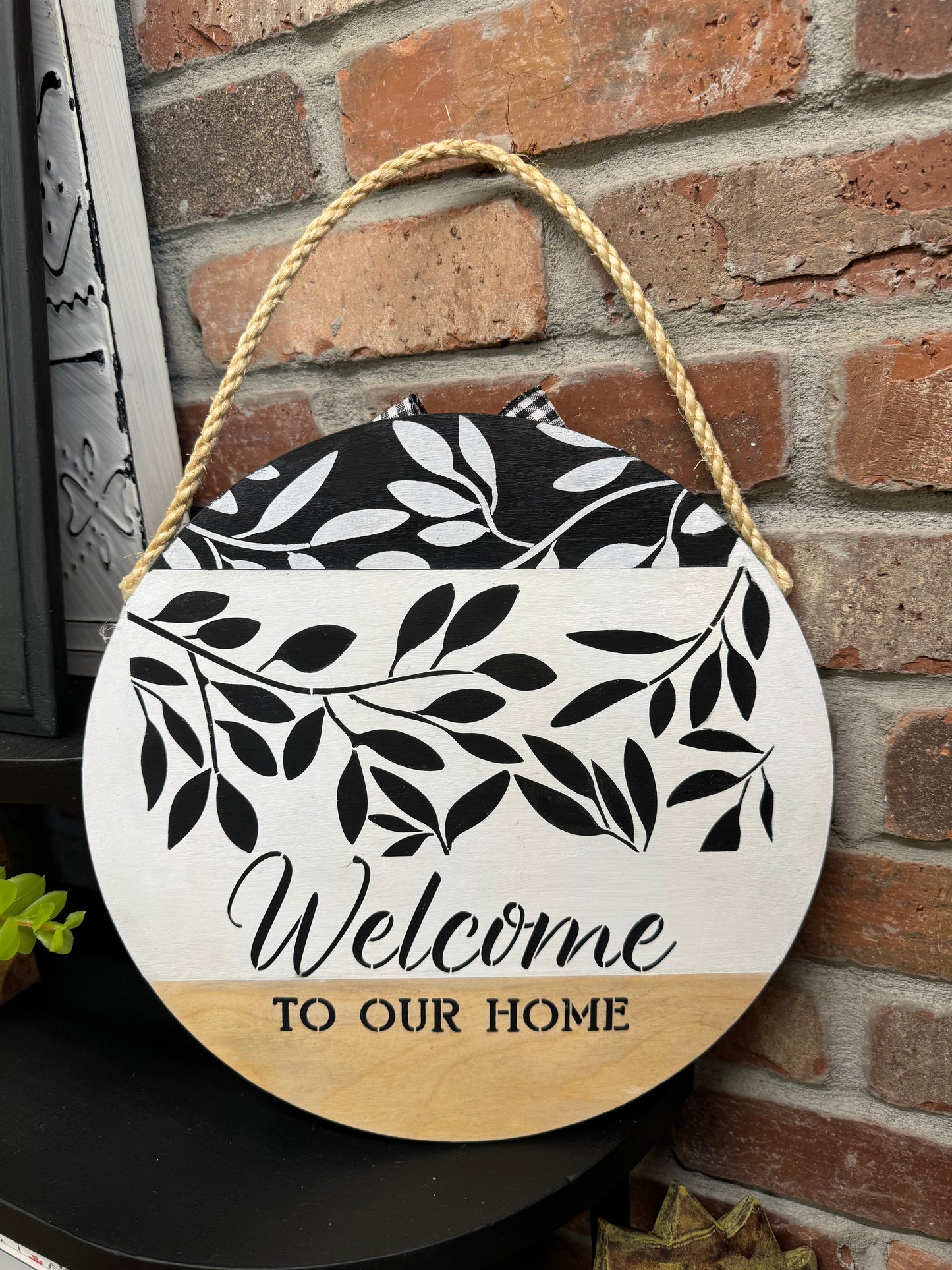 Welcome-ish & Welcome Wooden Hanging Reversible Sign