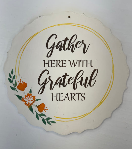 Gather Here…Be Thankful Always Reversible Wood Sign