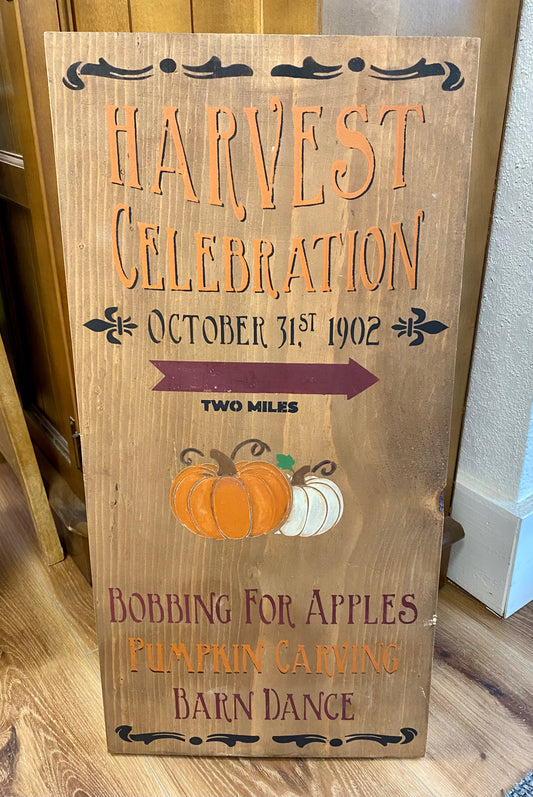 Harvest Celebration Wooden Standing Sign