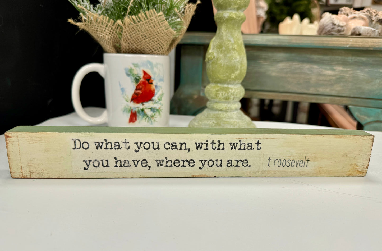 Wood Shelf Sitter with Quote #9