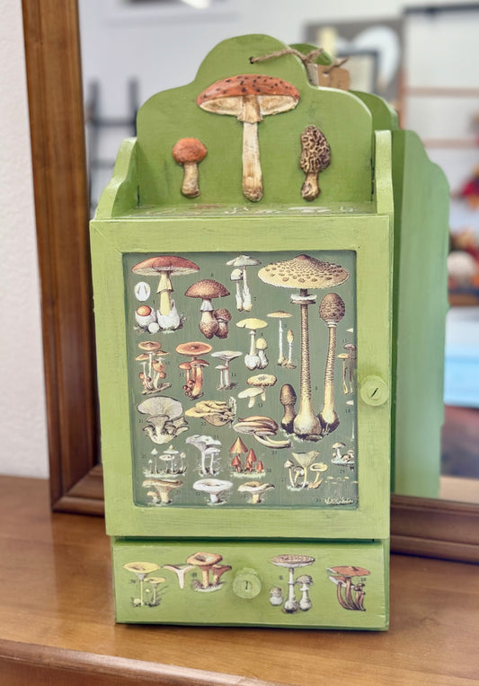Mushroom Mini Cabinet with Drawer