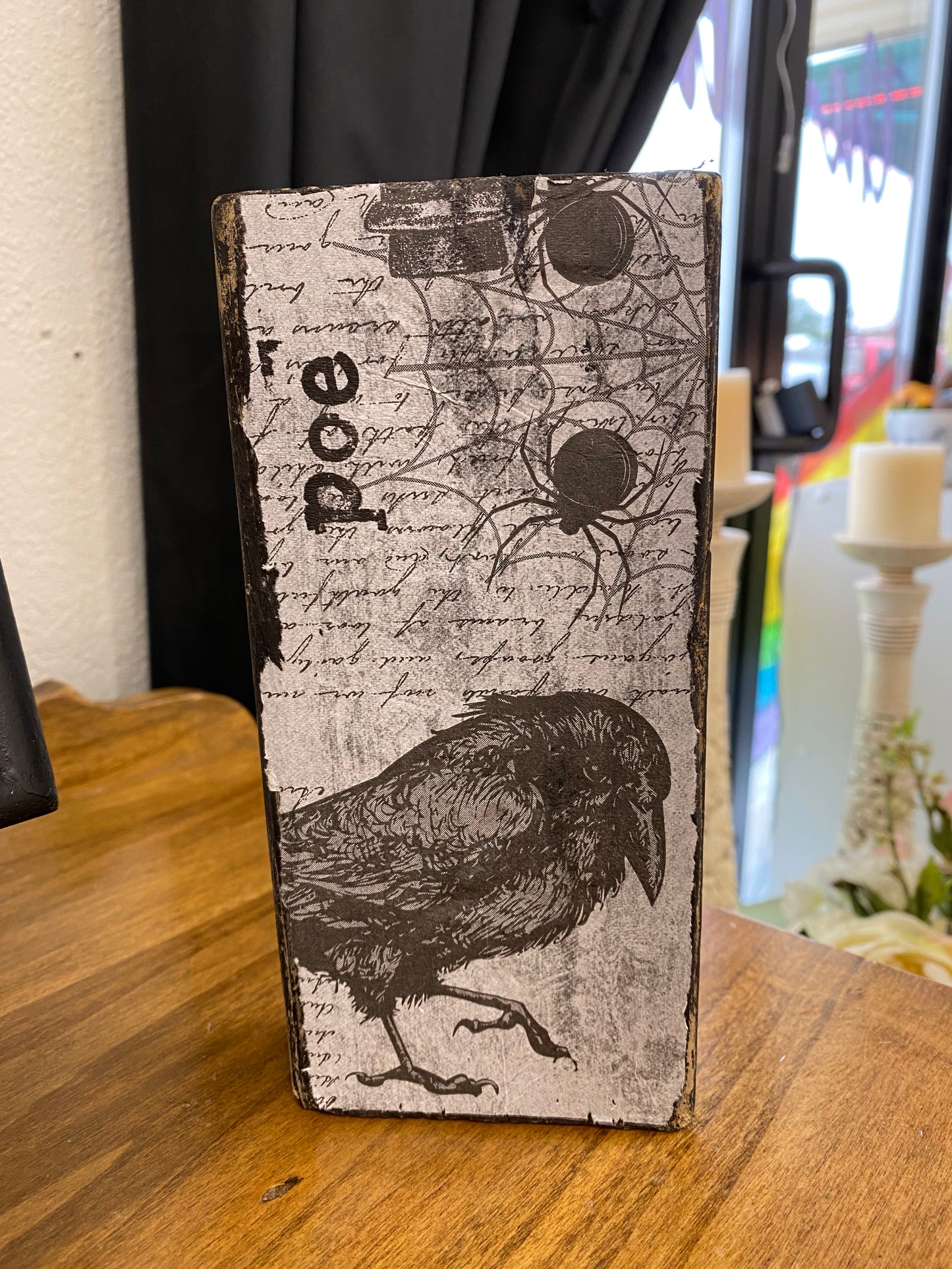Poe Raven Wooden Decor