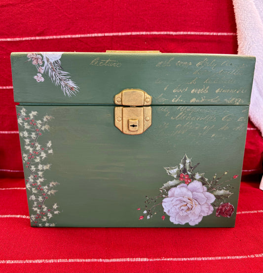 Small Green Christmas Metal Box