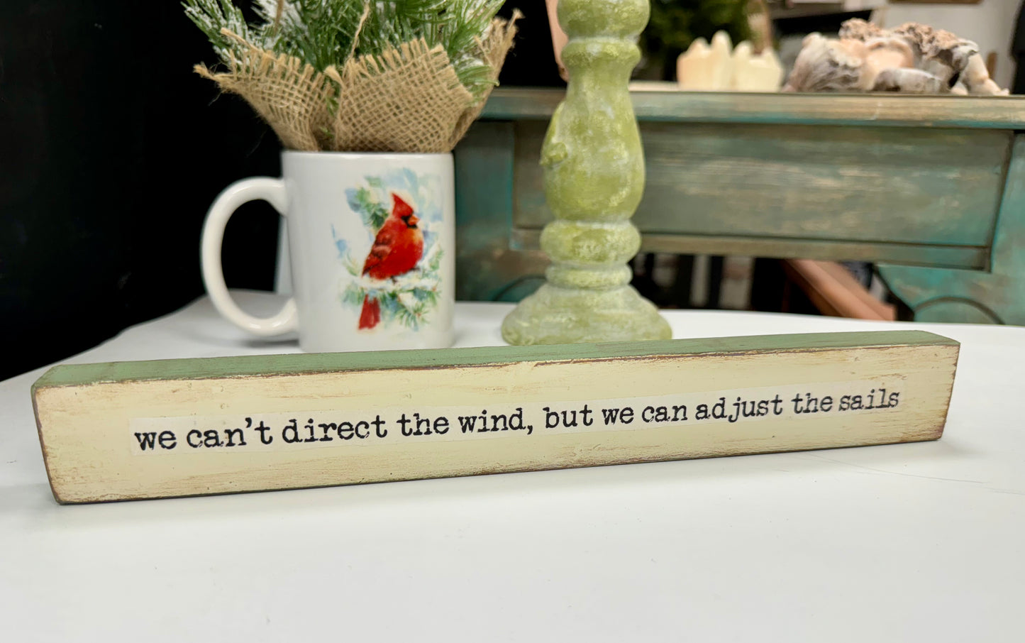 Wood Shelf Sitter with Quote #7