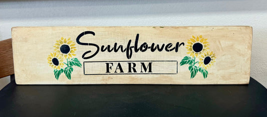 Sunflower Farm Wood Sign