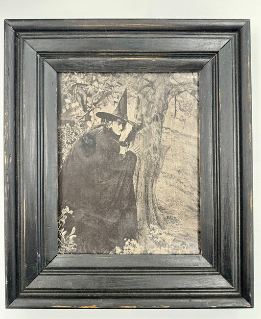 Distressed Black Framed Witch by Tree Picture