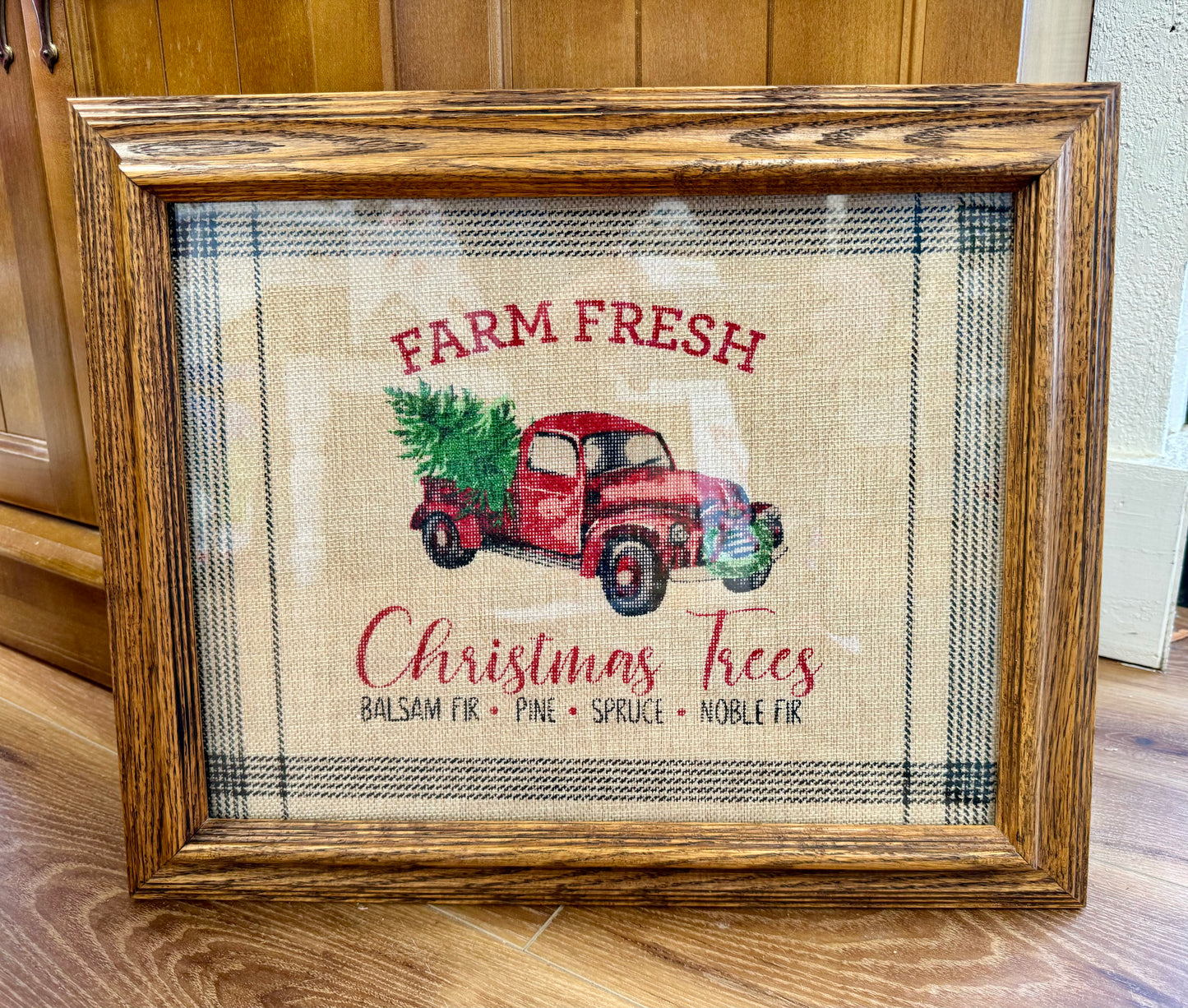 Farm Fresh Christmas Trees Framed Sign
