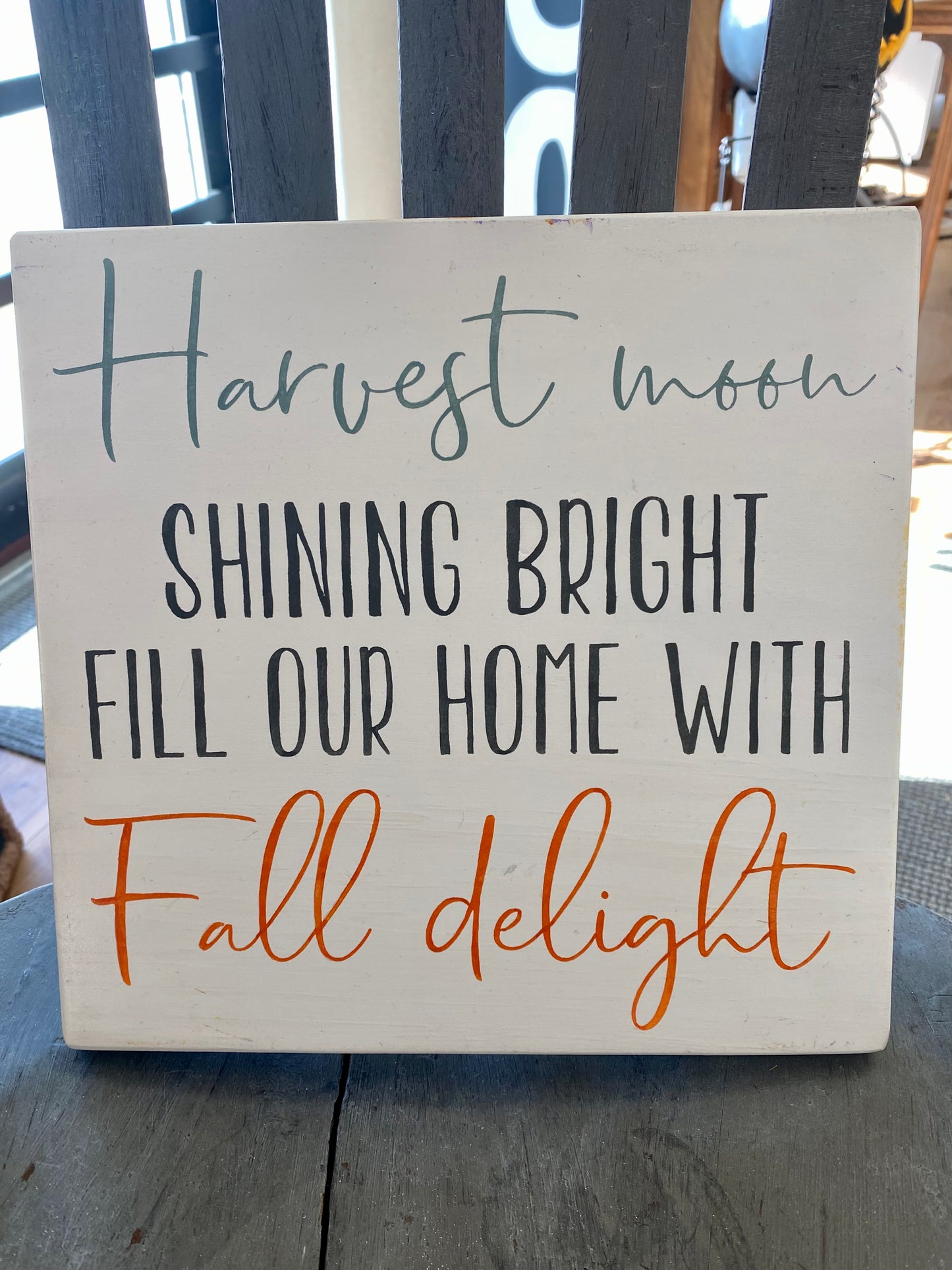 Harvest Moon Fall Delight Wood Sign