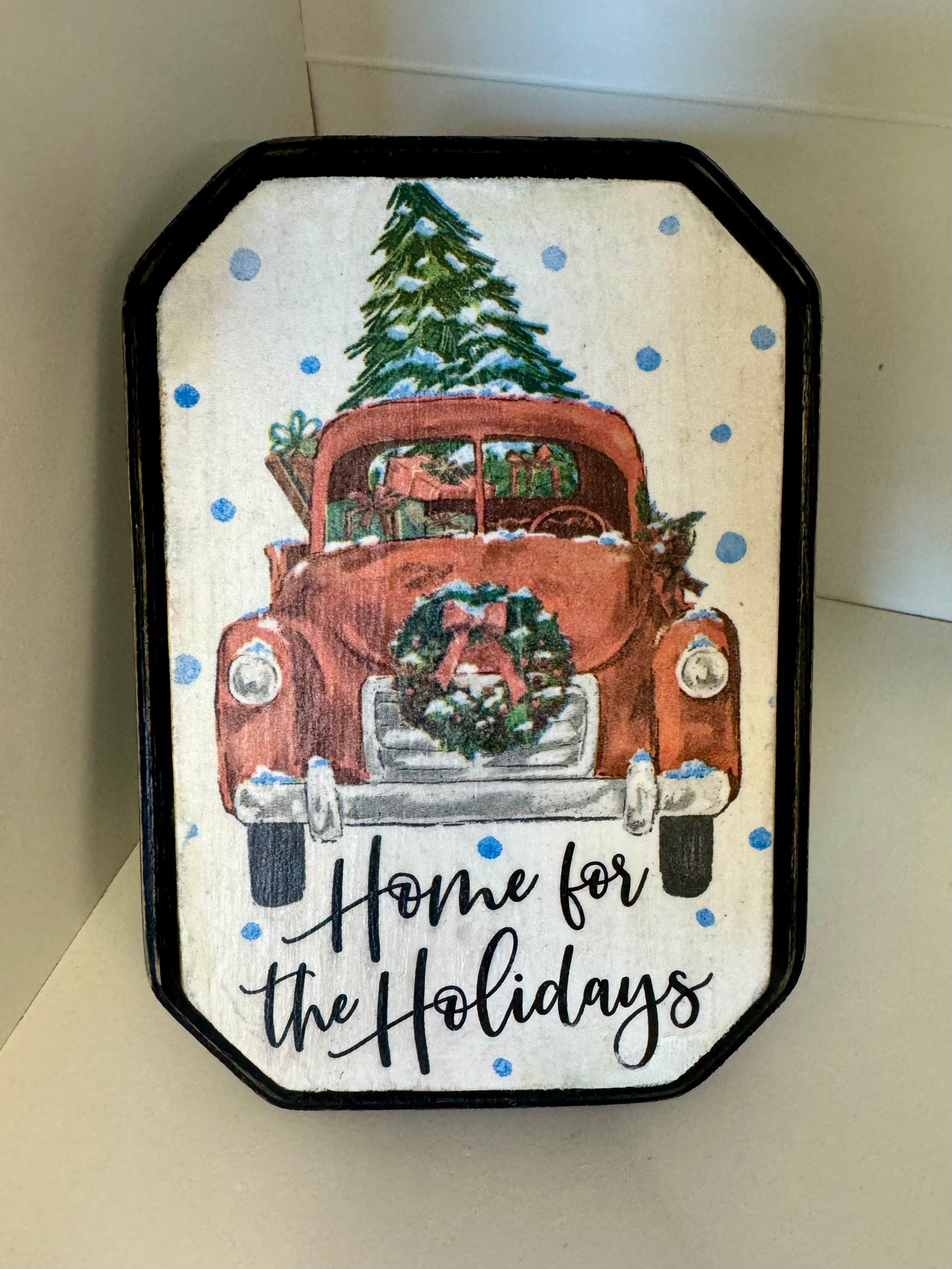 Home for the Holidays Small Wood Plaque