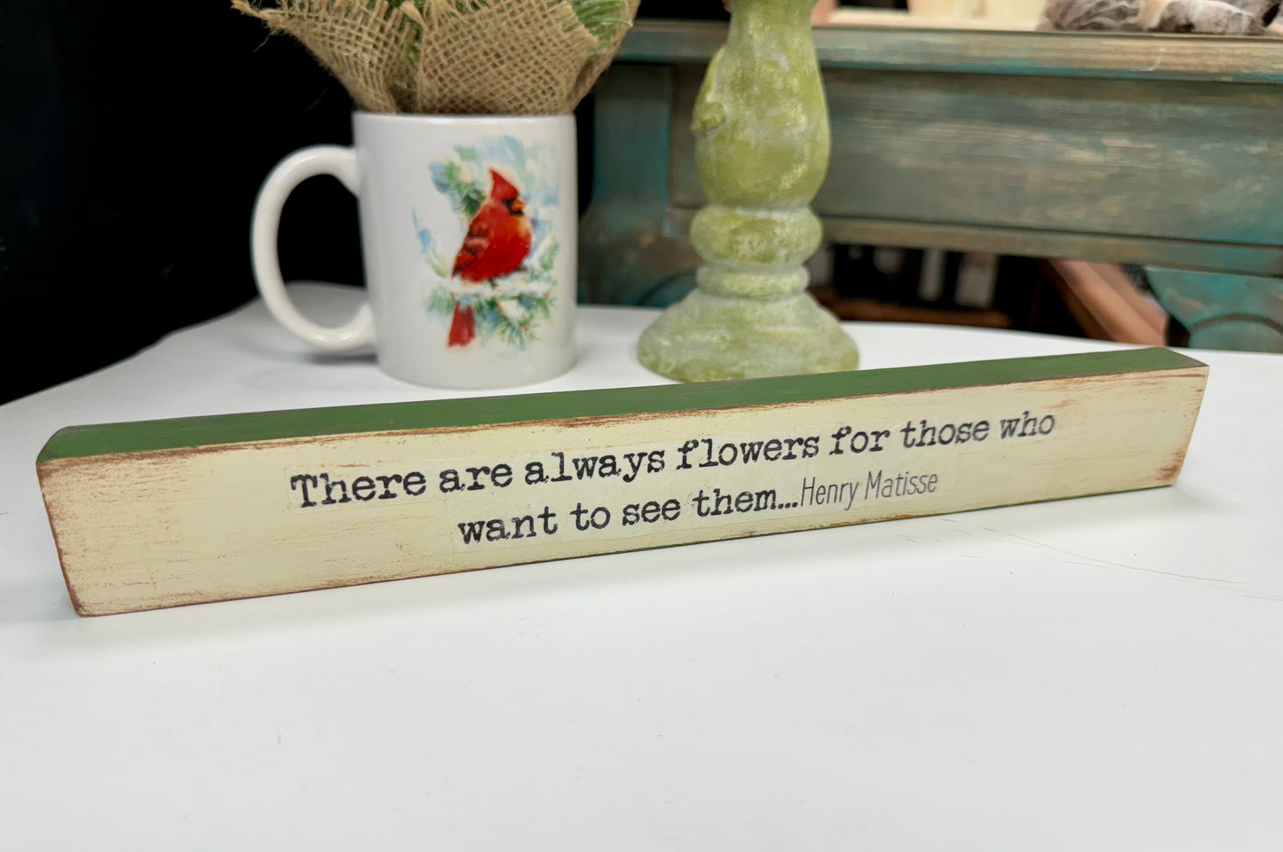 Wood Shelf Sitter with Quote #3