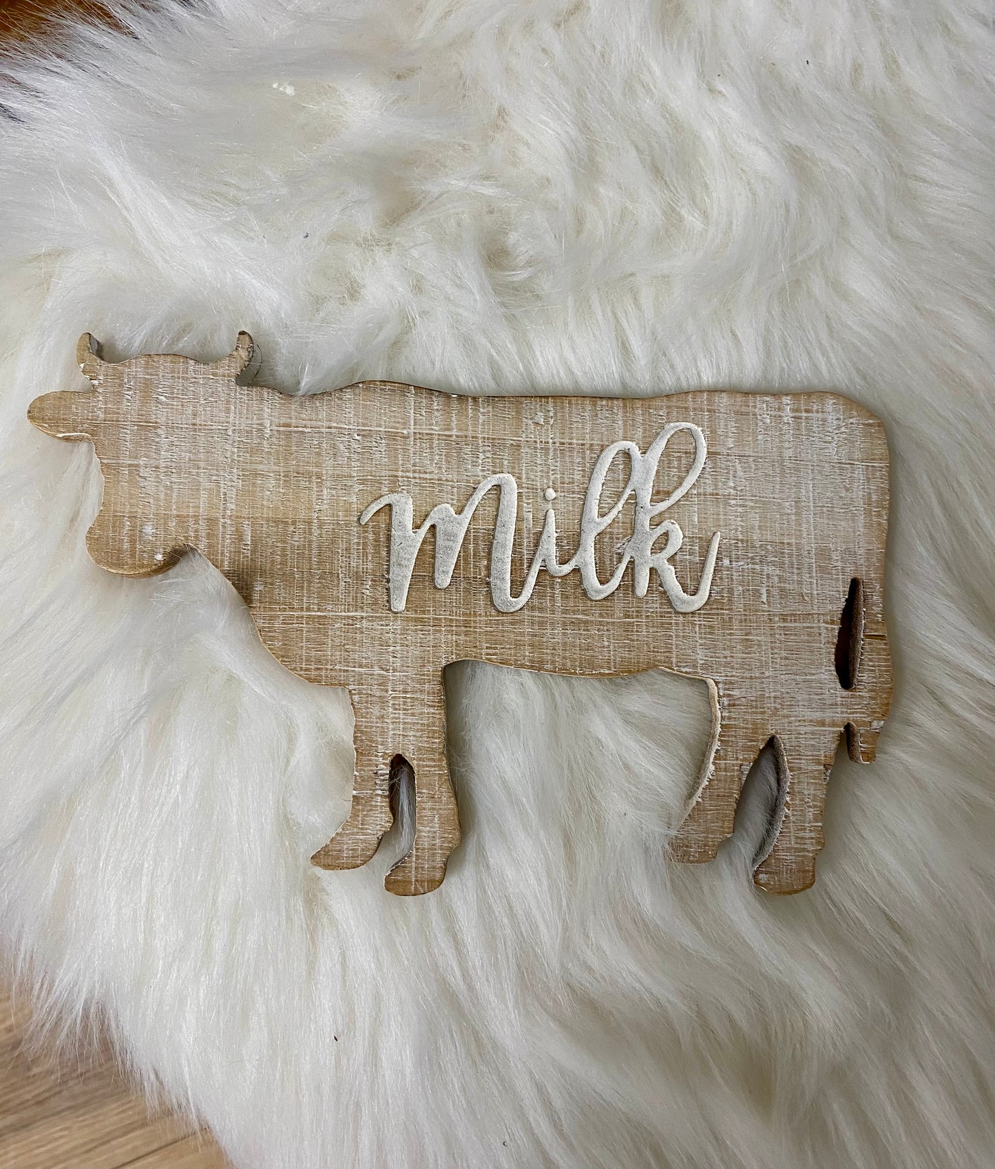 “Milk” Wooden Cow Cutout