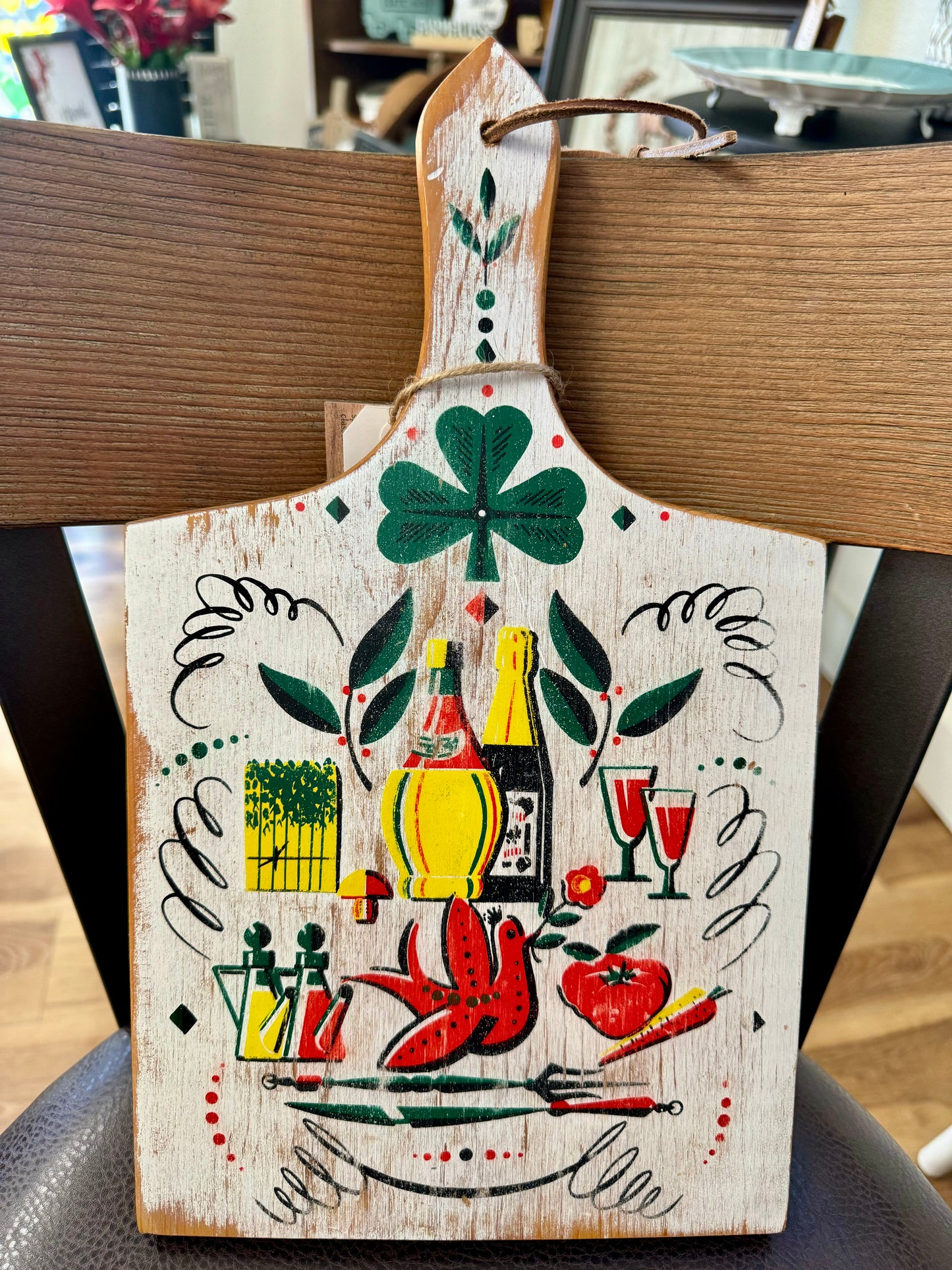 Vintage Hand Painted Cutting Board