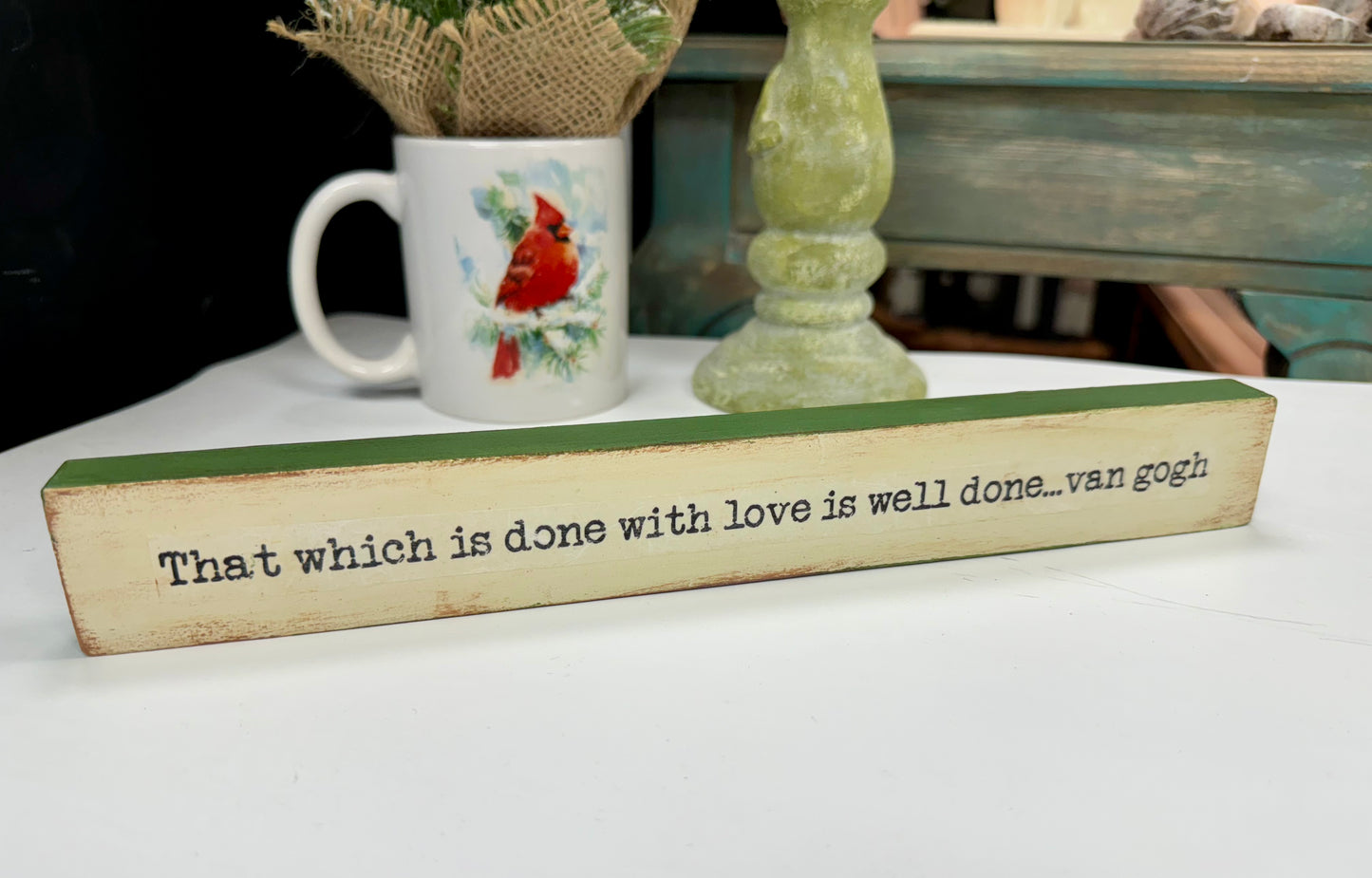 Wood Shelf Sitter with Quote #2