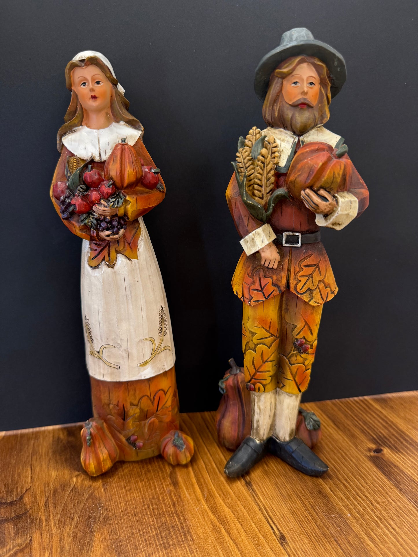 Tall Resin Pilgrim Figurine Set