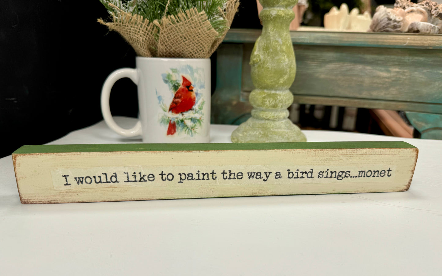 Wood Shelf Sitter with Quote #6