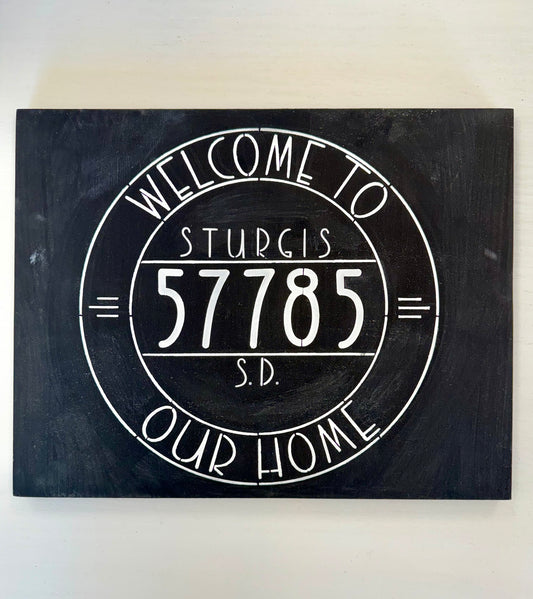 Welcome to Sturgis Wood Sign